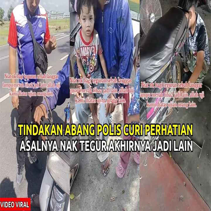 PASANGAN MOTOR KENA TAHAN LEPAS LANGGAR LAMPU ISYARAT‼️TAK SANGKA INI TINDAKAN ABANG POLIS